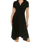 Womens Perceptions Short Sleeve Side Knot Solid Midi Dress - image 3
