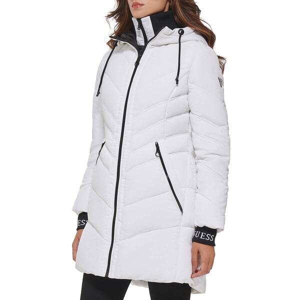 Womens Guess Long Heavy Polyfill Jacket w/Cuffs - image 