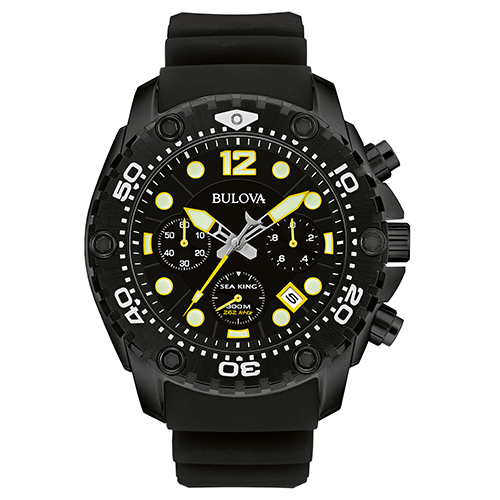 Open Video Modal for Mens Bulova UHF Sea King IP Steel Watch - 98B243