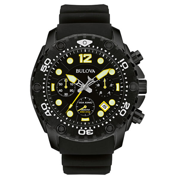 Mens Bulova UHF Sea King IP Steel Watch - 98B243 - image 