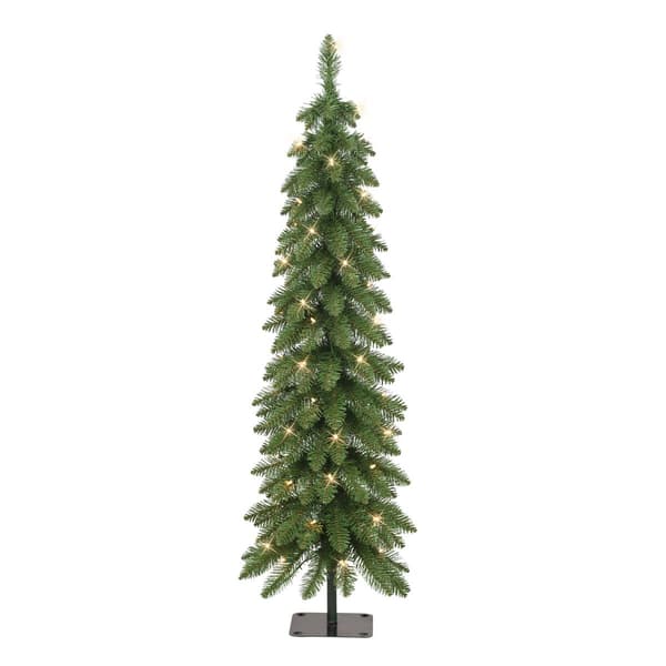 Puleo International 4ft. Pre-Lit Artificial Alpine Christmas Tree - image 