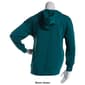 Juniors No Comment Oversize Rib V-Neck Hooded Sweatshirt - image 2