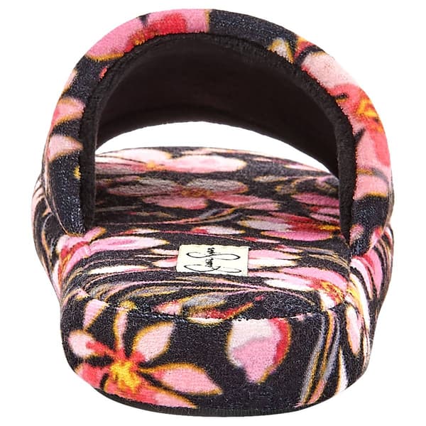 Womens Jessica Simpson Floral Platform Slide Slippers - Black