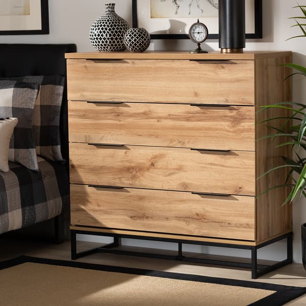 Baxton Studio Reid Modern and Contemporary 4 Drawer Dresser