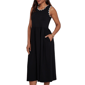 Petite Ruby Rd. Tropical Noir Sleeveless Scallop Trim Midi Dress - image 4