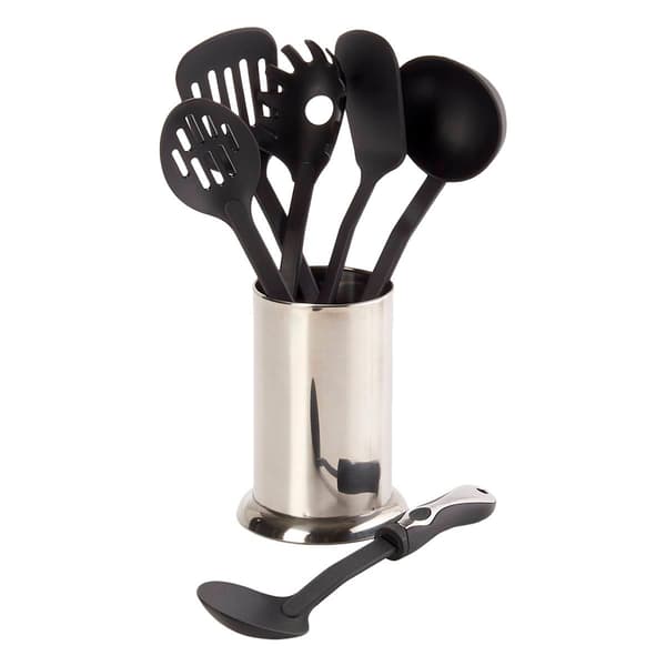 7pc. Nylon and Stainless Steel Utensil Set - image 