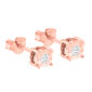 Diamond Classics&#8482; 10kt. Rose Gold 1/10ctw. Stud Earrings - image 2