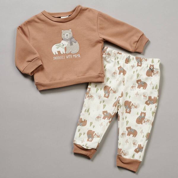 Baby Boy &#40;NB-9M&#41; Le Top Bear Boy Joggers Set - image 
