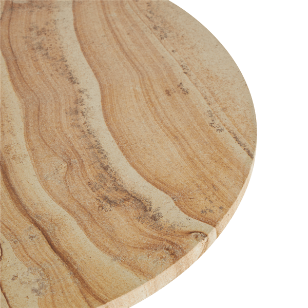 9th & Pike® Traditional Cream Teak Wood Accent Table