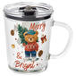 Home Essentials Christmas Teddy Bear Mug w/ Lid - image 1