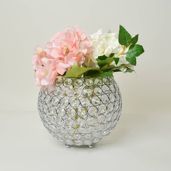 Elegant Designs&#8482; Elipse Crystal 7in. Circular Decorative Vase