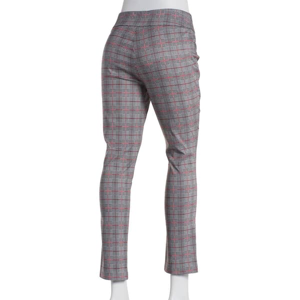 Juniors Joe B Glen Plaid Millenium Ankle Pants-Black/Red