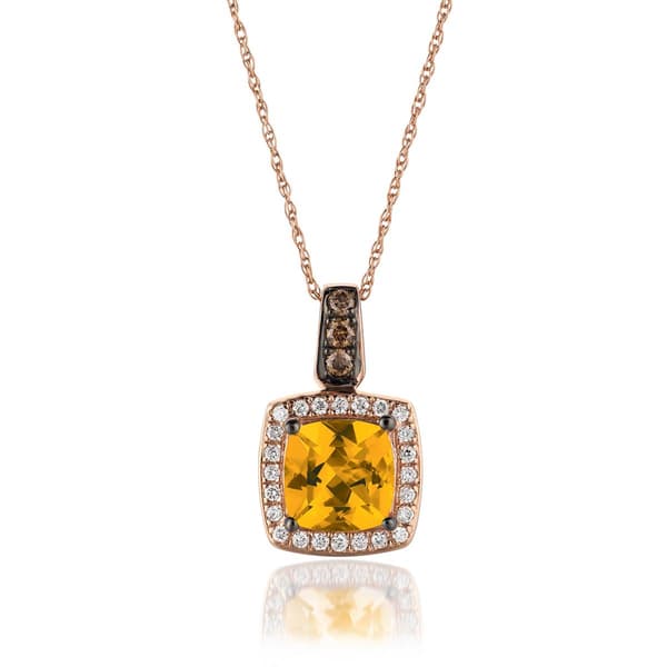 Le Vian Chocolatier(R) Cinnamon Citrine(R) & Diamond Pendant - image 