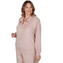 Plus Size Alfred Dunner Luxe Be A Lady Quarter Zip Sweater