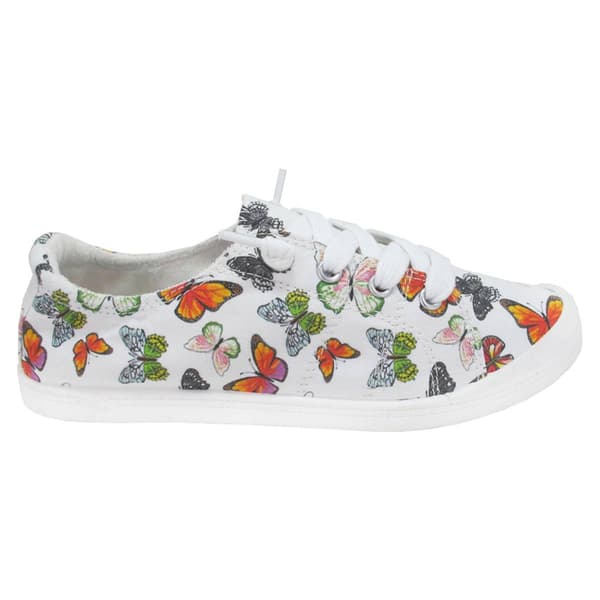 Womens Jellypop Dallas Fashion Sneakers - White/Butterfly