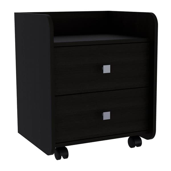 FM FURNITURE York Black Wengue Night Stand
