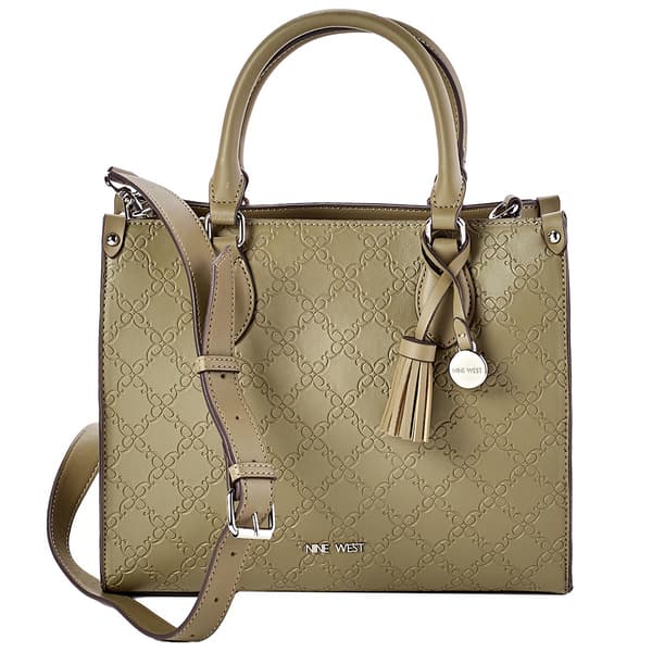 Nine West Chelsay Embossed Logo Satchel