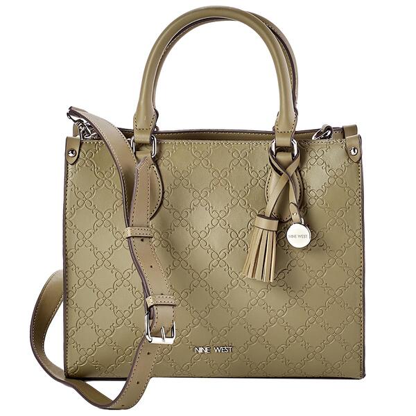 Nine West Chelsay Embossed Logo Satchel - image 