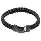 Mens Lynx Stainless Steel Double Row Black Ion-Plated Bracelet - image 2