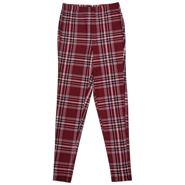 Girls (7-16) Jolie & Joy Plaid Yummy Leggings - image 