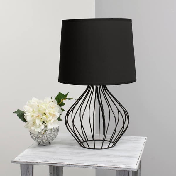 Simple Designs Geometrically Wired Table Lamp