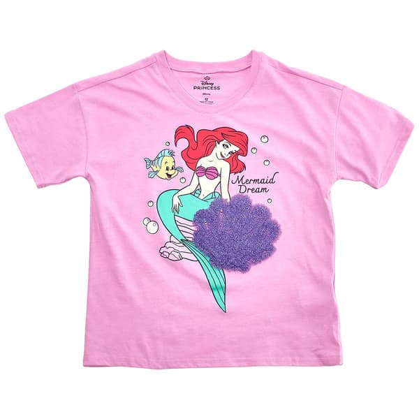 Girls (7-12) Disney The Little Mermaid Short Sleeve Graphic Tee - image 