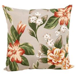 Jordan Manufacturing Floral Outdoor Toss Pillow - Grey/Coral