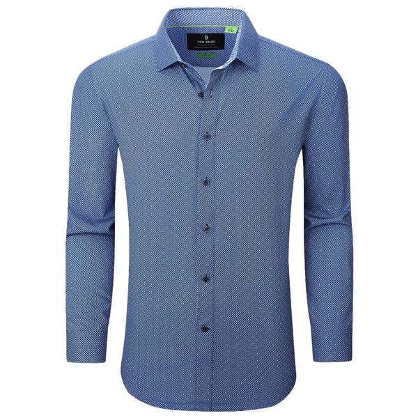 Mens Tom Baine Slim Fit Performance Dress Shirt - Navy/White - image 