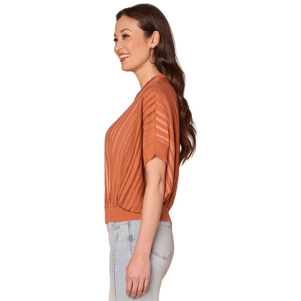 Short Dolman Sleeve Sweater with Pocket - Black main image 1