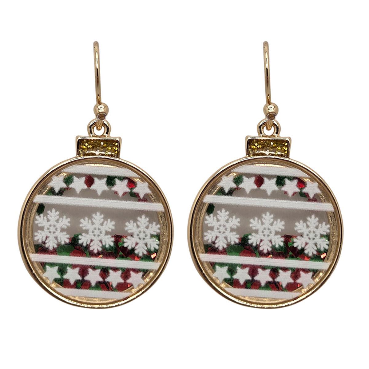 Sequin Ornament Drop Earrings