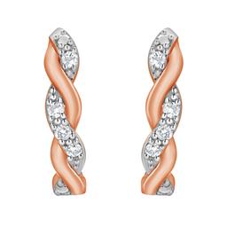 Nova Star™ 1/10ctw. Lab Grown Diamond Half Hoop Earrings