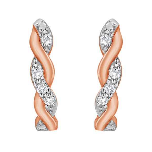 Nova Star™ 1/10ctw. Lab Grown Diamond Half Hoop Earrings