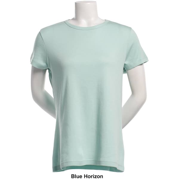 Petite Architect&#174; Short Sleeve 1x1 Ribbed Crew Neck Tee