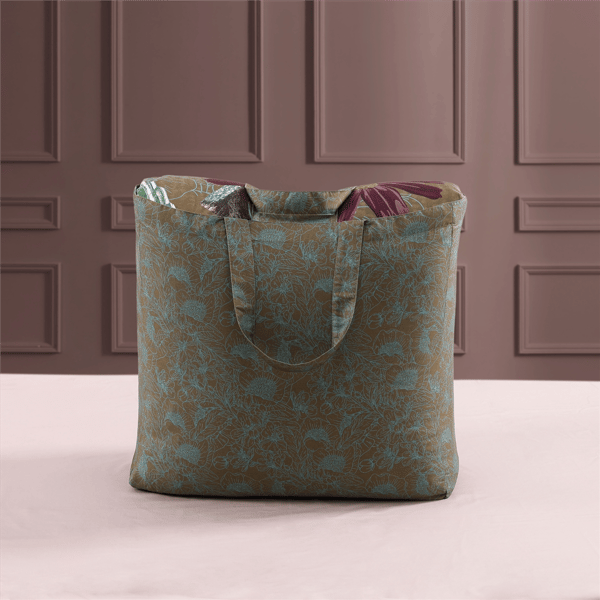 Bebejan Birds on Chocolate Brown 5pc. Reversible Comforter Set