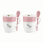 Lenox® Butterfly Meadow® Pink Mugs with Spoons - image 1