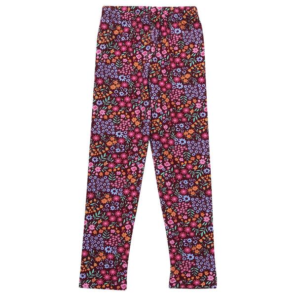 Girls &#40;4-6x&#41; Tales & Stories Floral Leggings - Burgundy/Multi - image 