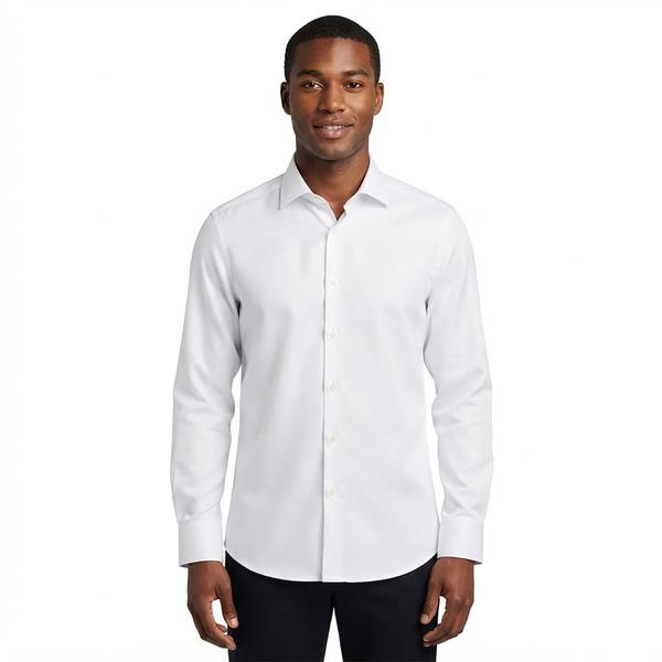 Mens Bill Blass Microfiber Tonal Stripe Slim Fit Dress Shirt