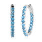 Gemstone Classics&#40;tm&#41; Blue Topaz Inside-Out Hoop Earrings - image 1