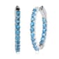 Gemstone Classics(tm) Blue Topaz Inside-Out Hoop Earrings - image 1