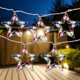 Northlight  5.25ft. Patriotic Stars Patio Light Set