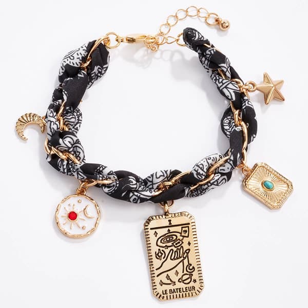 Ashley Scarf Bracelet with Celestial Charms - image 