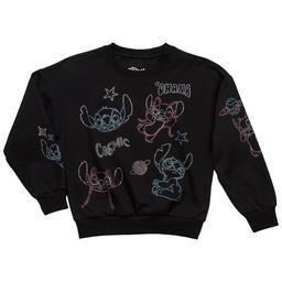 Girls (7-16) Disney Stitch & Angel Rhinestone Sweatshirt