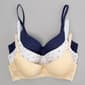 Womens Laura Ashley® 3pk. Floral Lace Micro Rib Bras LS7534-3PKN - image 2