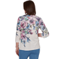 Womens Alfred Dunner Classics 3/4 Sleeve Falling Roses Blouse - image 2