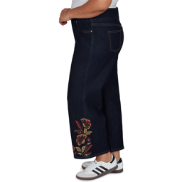 Plus Size Ruby Rd. English Countryside Embroidered Hem Jeans