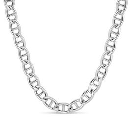Mens Sterling Silver Diamond Cut Figaro Chain