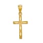 Gold Classics(tm) Diamond Cut Cross Pendant - image 1