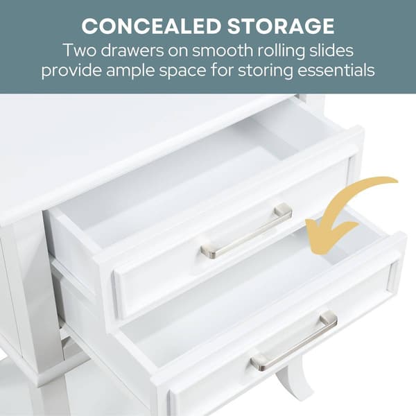 Convenience Concepts Sydney 2 Drawer End Table