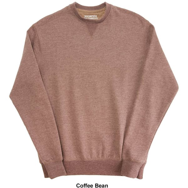 Mens North Hudson Suede Fleece Crew V-Notch Sweatshirt