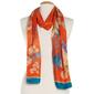 Womens Renshun Oversized Watercolor Silk Chiffon Oblong Scarf - image 1